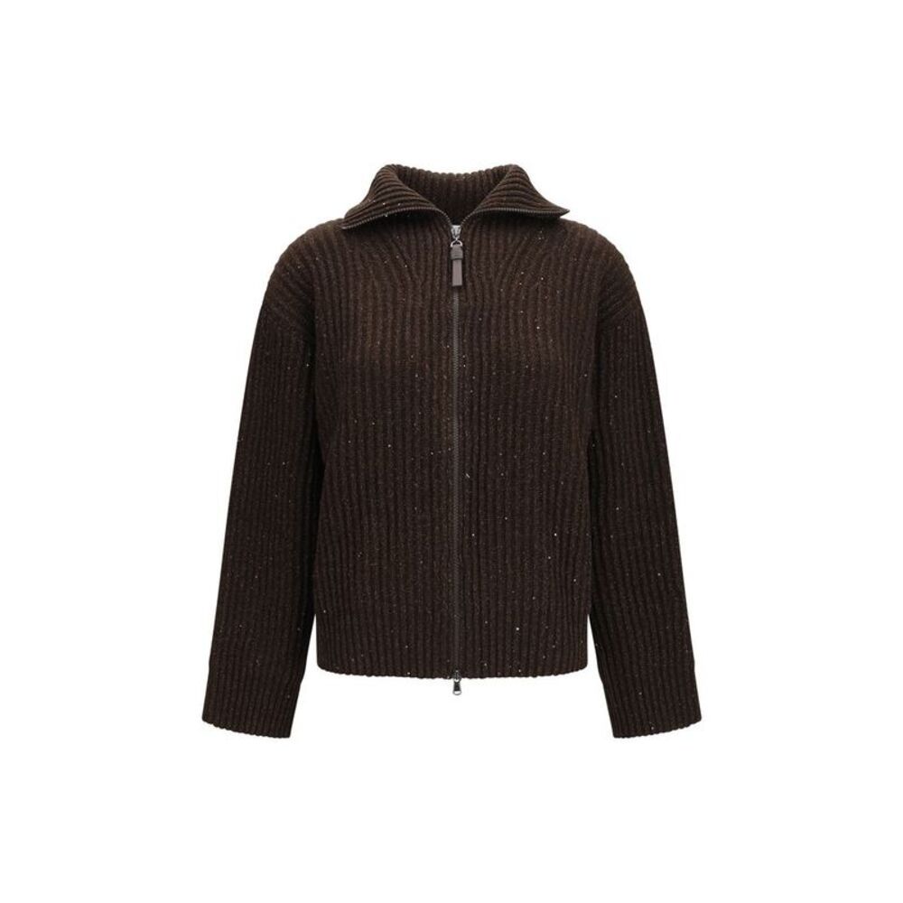 Brunello Cucinelli Brown Cashmere Women's Sweatshirt